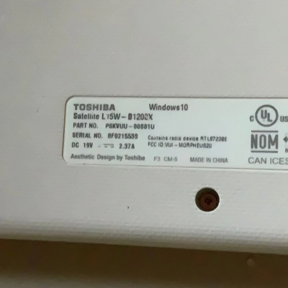 Toshiba Satellite Radius 11 L15W-B1208 with aftermarket charger. Touch screen.